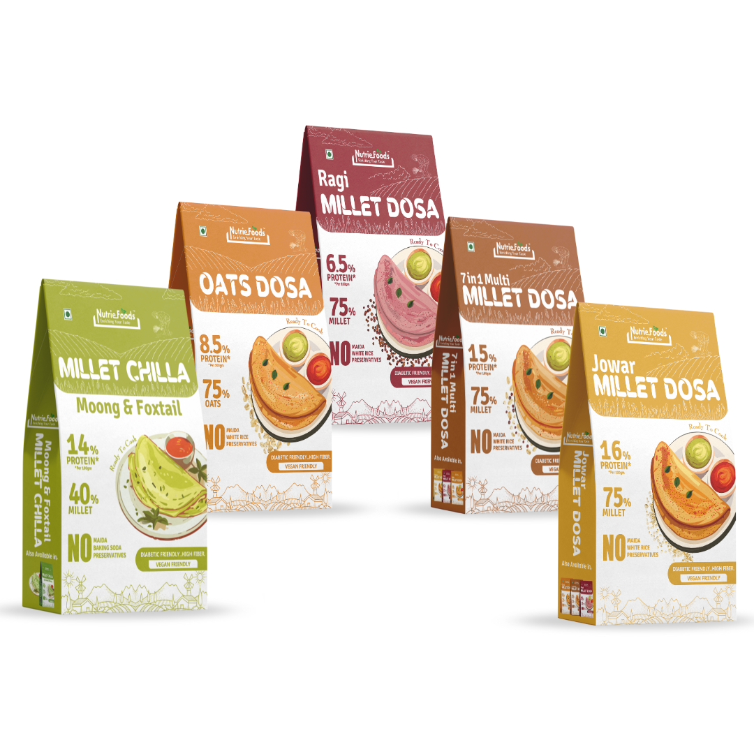 Instant Jowar Millet Dosa Mix, 0% Maida, 0% Besan, Made with Pure Millets, Kid Friendly (Pack of 1 - 200gm)