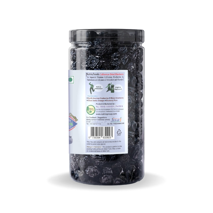 Nutriefoods Premium Dried Whole Blueberry | Product of USA- California (200gm)