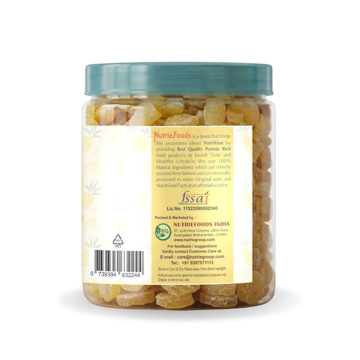 Nutriefoods Tasty Pineapple Bites | Sweet & Sour | 100% Natural, No Additives Added | Pineapple Candy | Original Flavor (250g)