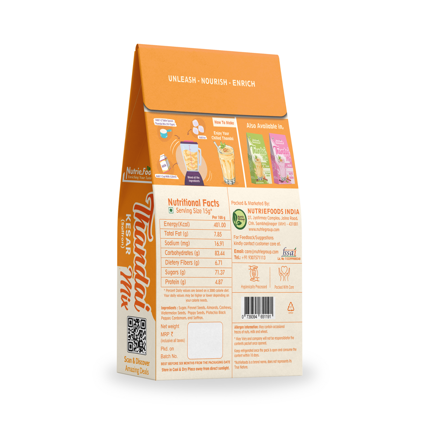 Kesar Thandai Mix | Instant Thandai Powder | With Goodness of Nuts and Seeds 200gm