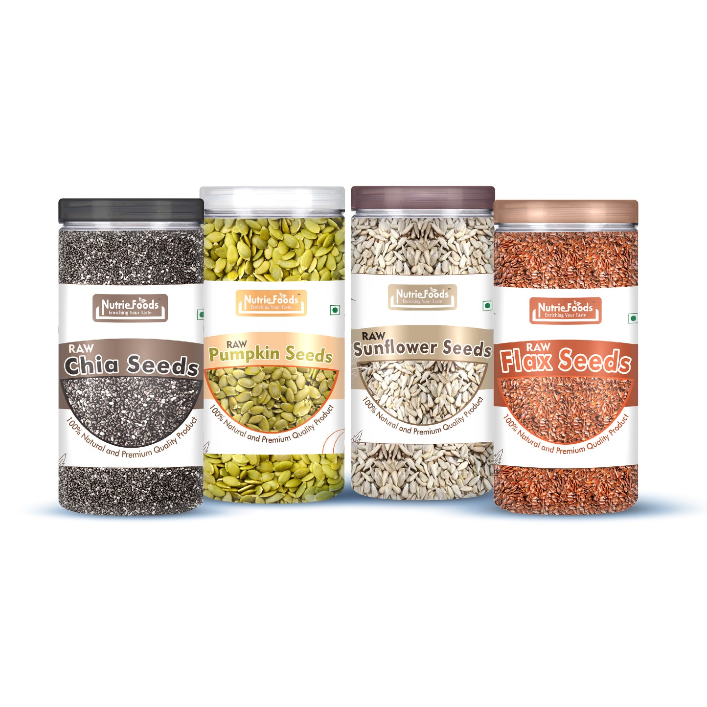 Nutriefoods 100% Raw Premium Pumpkin and Flax Seeds Combo (Pack Of 2) (400g)