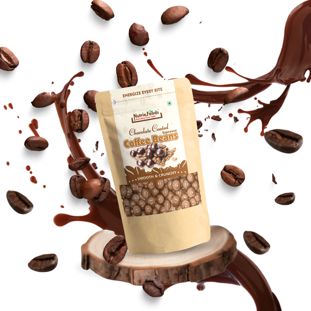 Nutriefoods Premium Chocolate Coated Espresso Coffee Beans | Roasted & Crunchy (200g)