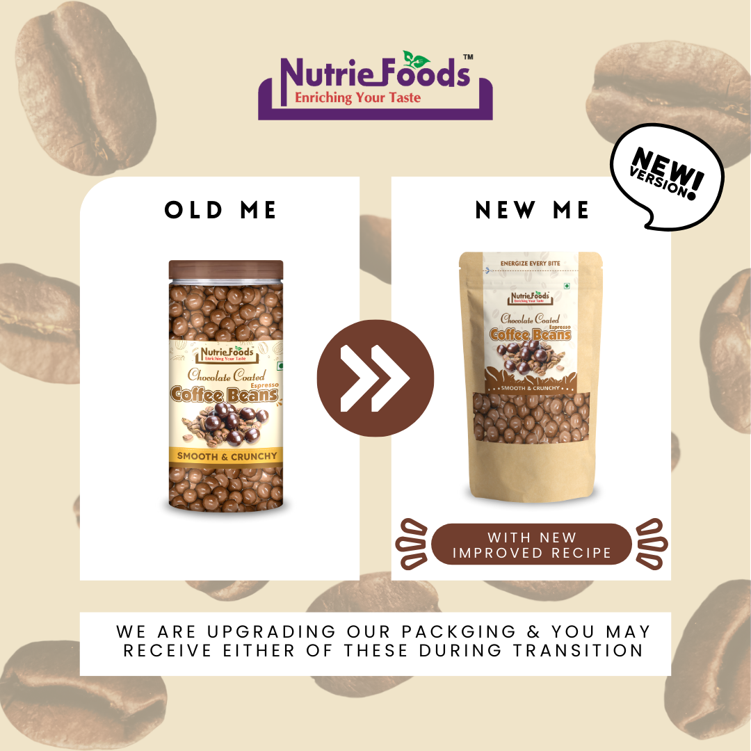 Nutriefoods Premium Chocolate Coated Espresso Coffee Beans | Roasted & Crunchy (100g)