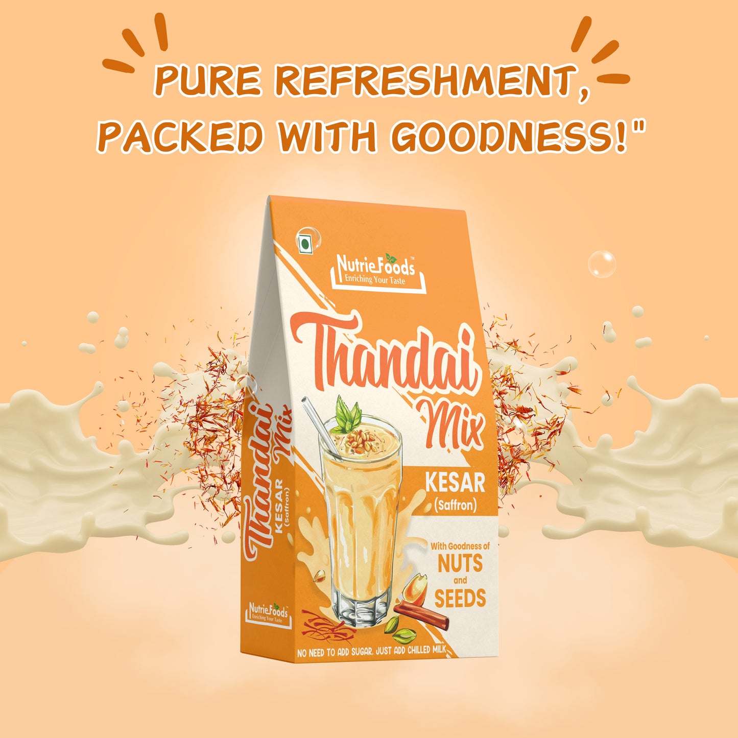 Kesar Thandai Mix | Instant Thandai Powder | With Goodness of Nuts and Seeds 200gm