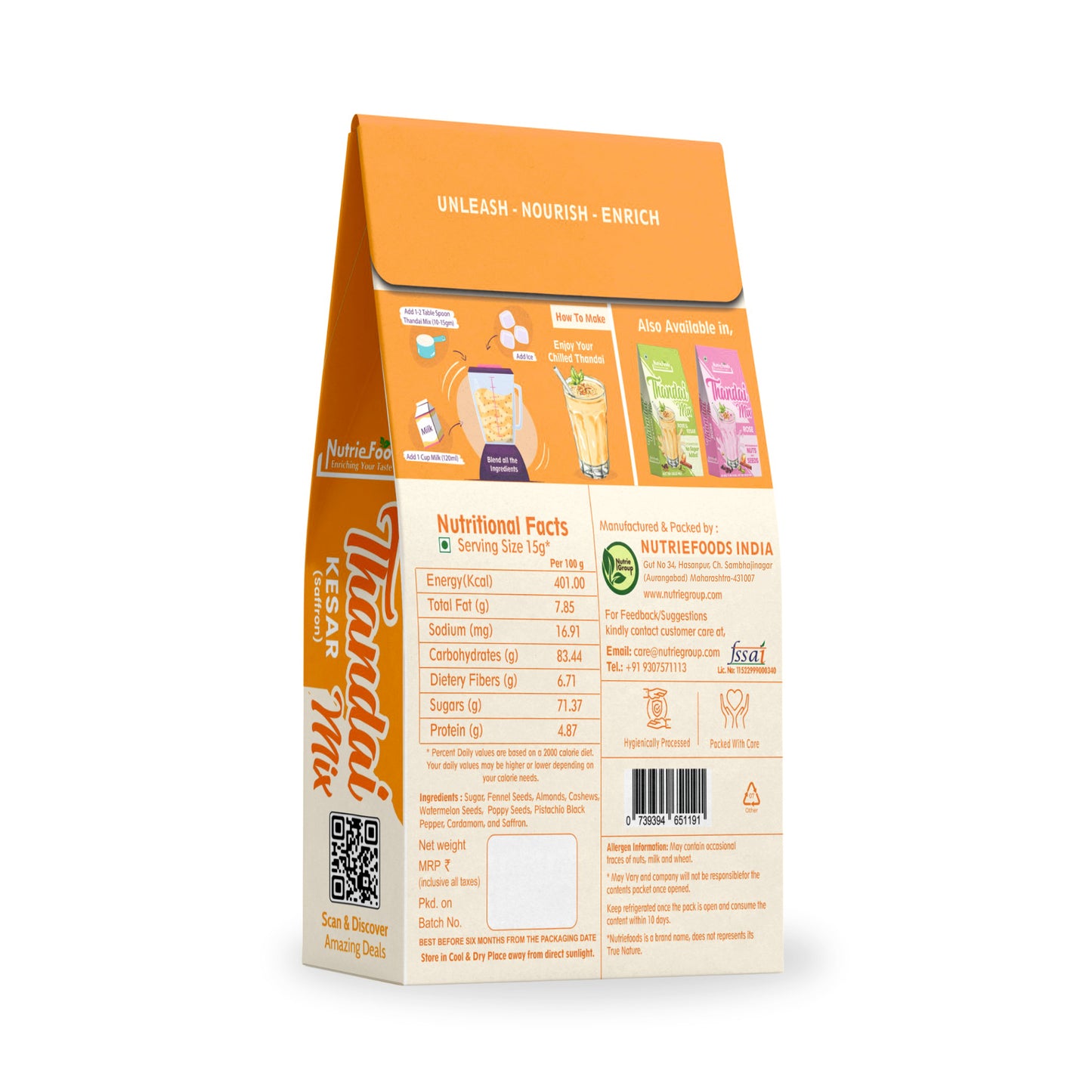 Kesar Thandai Mix | Instant Thandai Powder | With Goodness of Nuts and Seeds 200gm