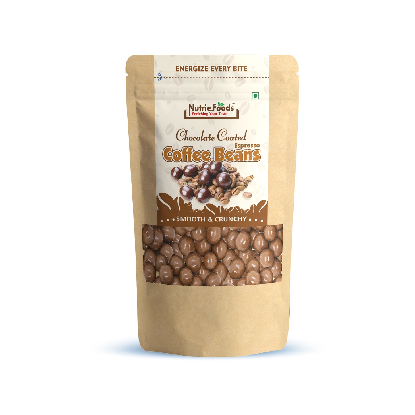 Nutriefoods Premium Chocolate Coated Espresso Coffee Beans | Roasted & Crunchy (200g)