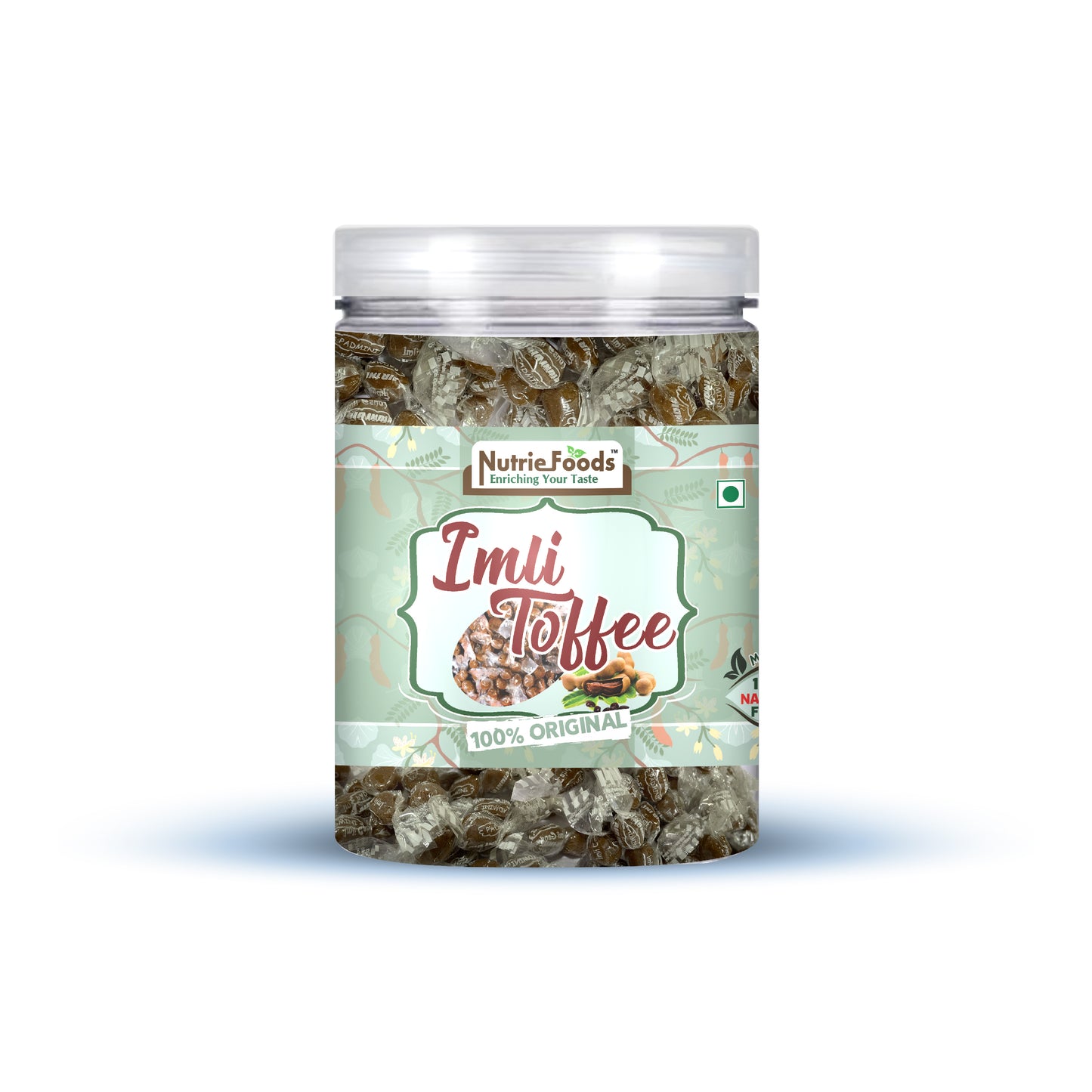 Nutriefoods Imli Toffee (Tamarind Toffee), 100% Natural Product | No Added Additives | Tangy Sweet & Sour Taste (350gm)