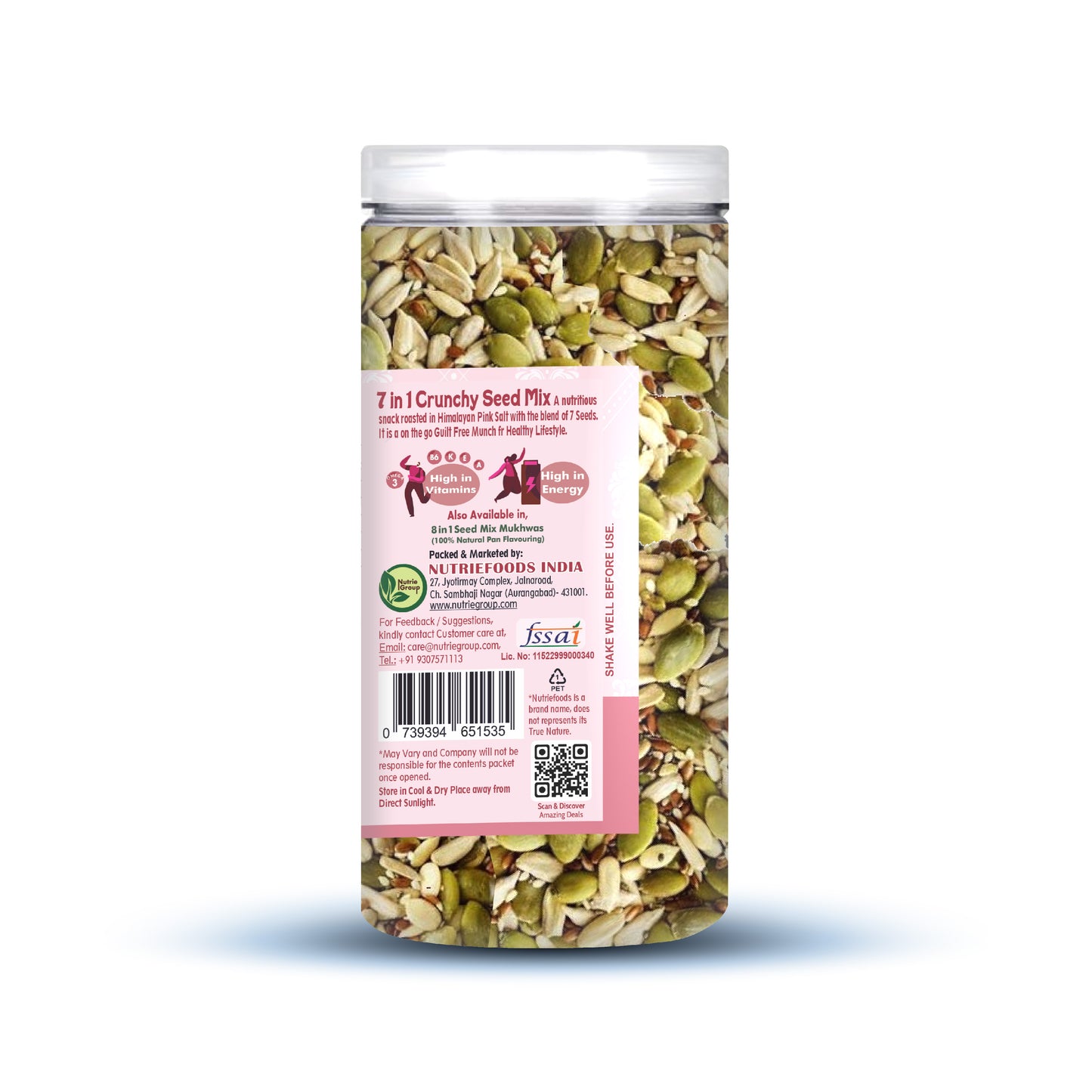 7 in 1 Seed Mix | Roasted in Himalayan Pink Salt | Nutritious, Crunchy & Roasted