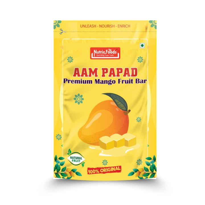 Nutriefoods Aam Papad | 100% Natural Fruit Pulp Candy | Premium Mango Fruit Bar