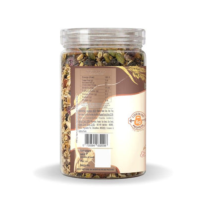 Nutriefoods Energy Booster Oat Meal (Granola) with No Added Sugar Dark Chocolate | Blend of Oats, Berries, Dried Fruits, Nuts, and Seeds (400gm)