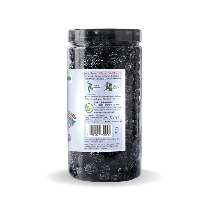 Nutriefoods Premium Dried Whole Blueberry | Product of USA- California (200gm)