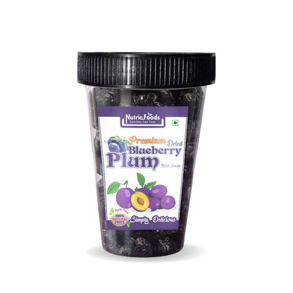 Nutriefoods Blueberry Plum | No added artificial colors, flavors | 100% Natural Dried Fruit (250gm)