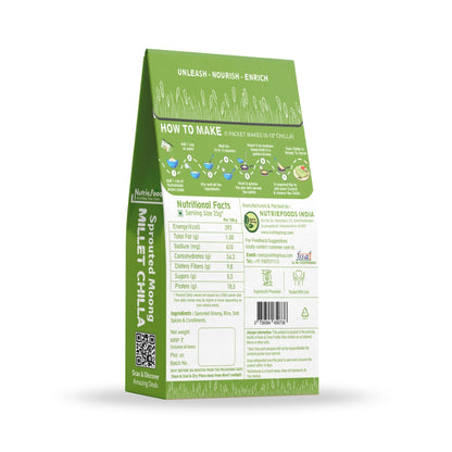 Instant Sprouted Moong Chiila Mix, 0% Maida, 0% Besan, Made with Pure Millets, Kid Friendly (Pack of 1 - 150gm)