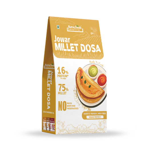 Instant Jowar Millet Dosa Mix, 0% Maida, 0% Besan, Made with Pure Millets, Kid Friendly (Pack of 1 - 200gm)