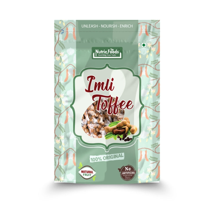 Nutriefoods Imli Toffee (Tamarind Toffee), 100% Natural Product | No Added Additives | Tangy Sweet & Sour Taste (350gm)