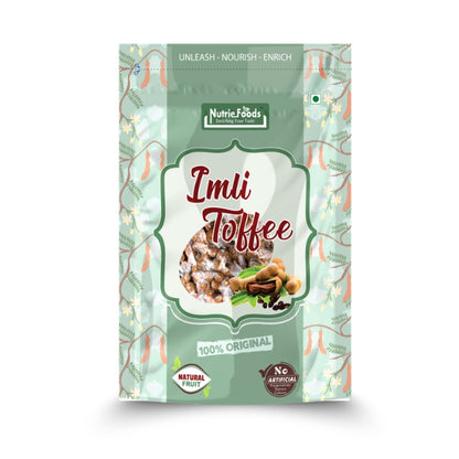 Nutriefoods Imli Toffee (Tamarind Toffee), 100% Natural Product | No Added Additives | Tangy Sweet & Sour Taste (350gm)
