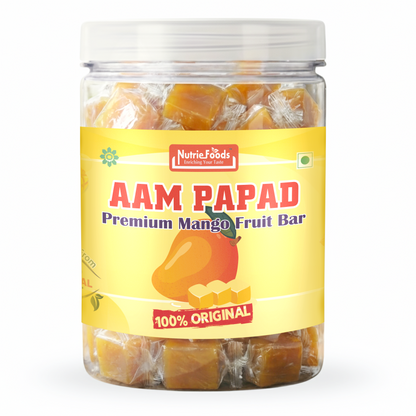 Nutriefoods Aam Papad | 100% Natural Fruit Pulp Candy | Premium Mango Fruit Bar