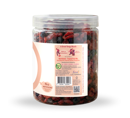 Nutriefoods Antioxidant Trio Berry Mix | Blended with Dried Strawberry, Blueberry and Cranberry
