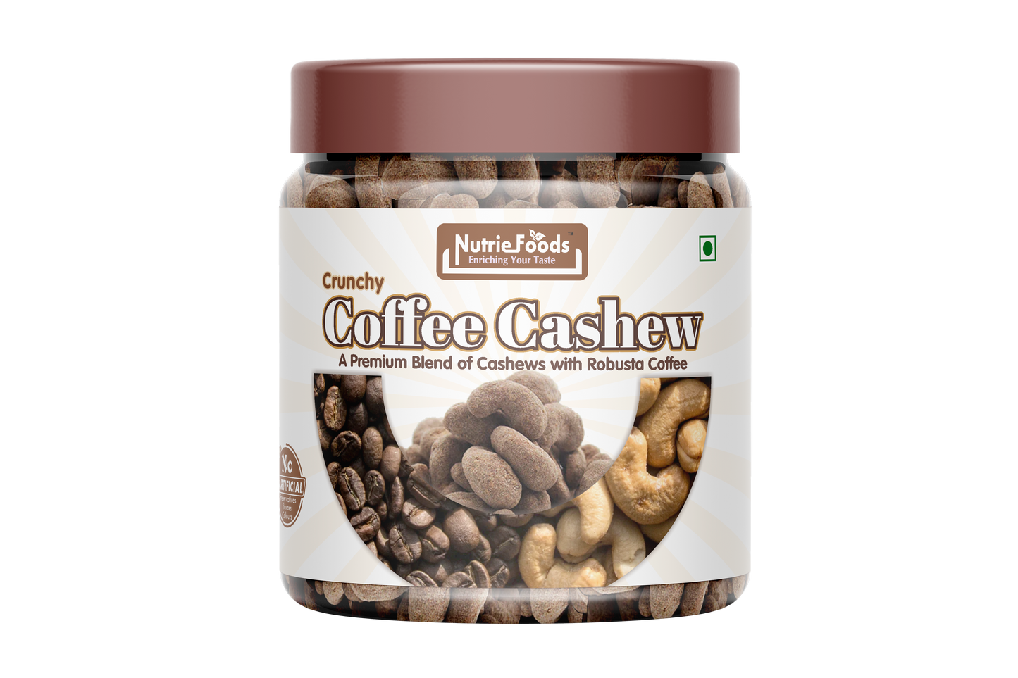 Nutriefoods Crunchy Coffee Cashew | A Premium Blend of Cashews with Robusta Coffee | A Crunchy Delight (250gm)