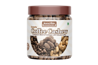 Nutriefoods Crunchy Coffee Cashew | A Premium Blend of Cashews with Robusta Coffee | A Crunchy Delight (250gm)