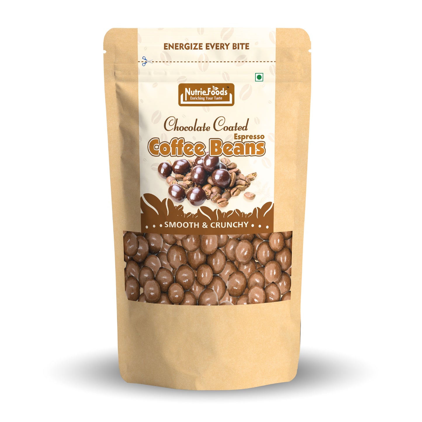 Nutriefoods Premium Chocolate Coated Espresso Coffee Beans | Roasted & Crunchy (100g)