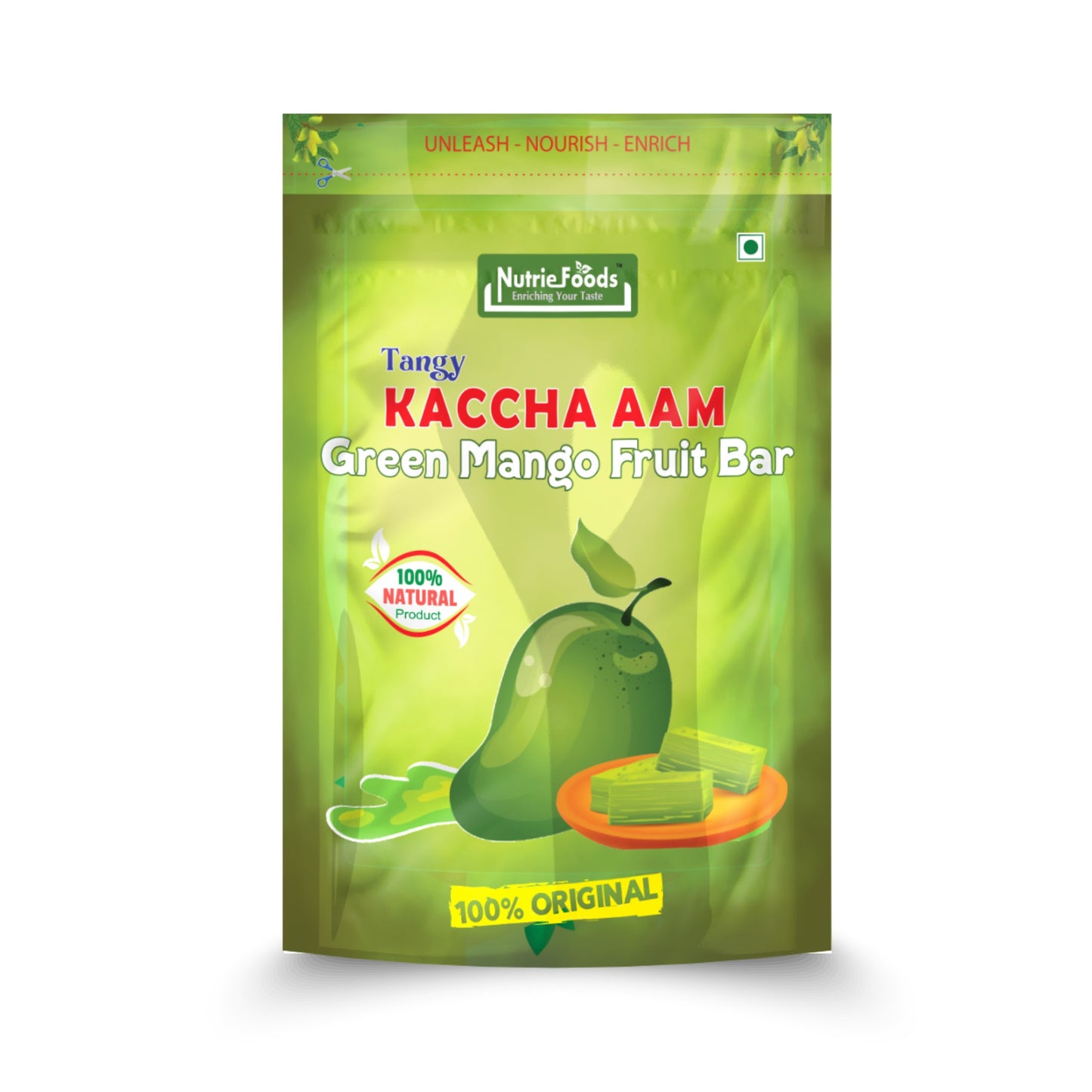 Kaccha Aam Toffee | Green Mango Fruit Bar | 100% Natural Fruit Candy | Premium Raw Mango Toffee