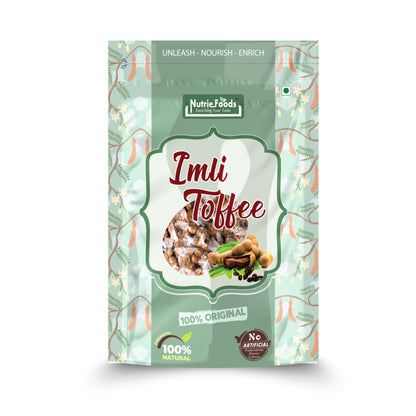 Nutriefoods Imli Toffee (Tamarind Toffee), 100% Natural Product | No Added Additives | Tangy Sweet & Sour Taste (350gm)