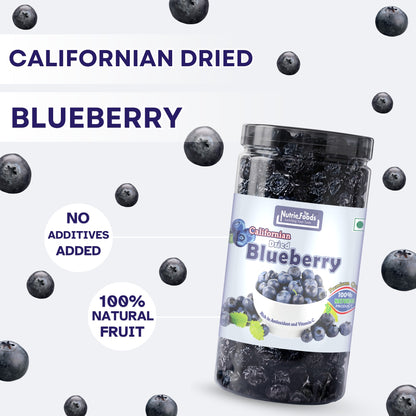 Nutriefoods Premium Dried Whole Blueberry | Product of USA- California (200gm)