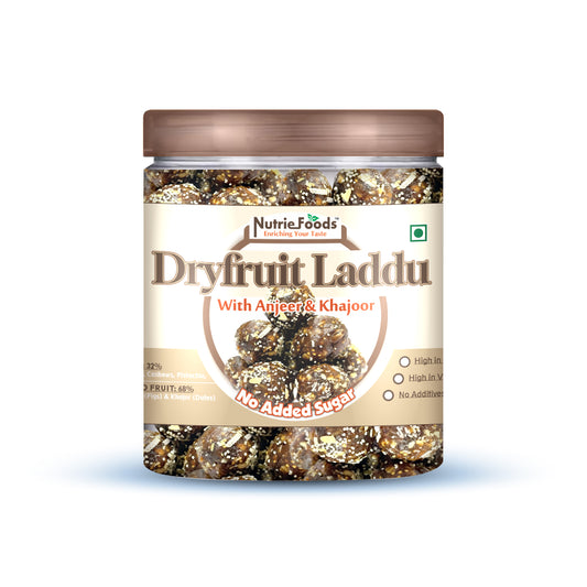 Nutriefoods Dry Fruit Laddu With Anjeer (Figs) And Khajur(Dates) | No Added Sugar (250Gm)