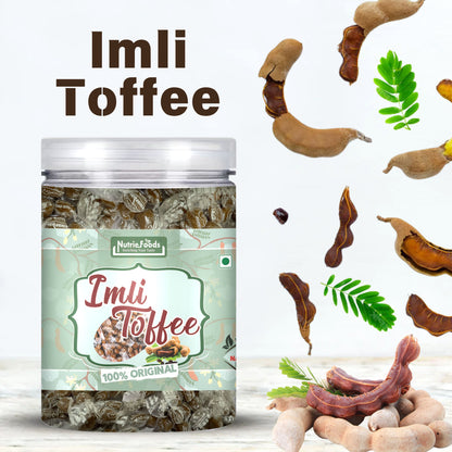 Nutriefoods Imli Toffee (Tamarind Toffee), 100% Natural Product | No Added Additives | Tangy Sweet & Sour Taste (350gm)