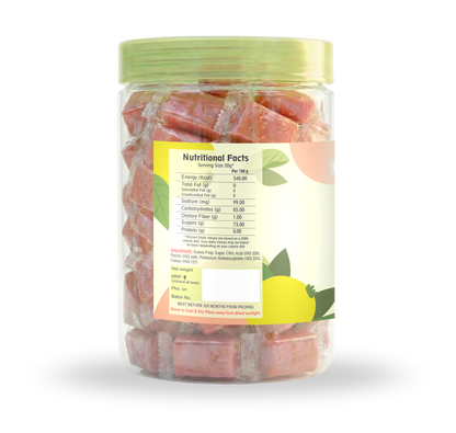 Nutriefoods Pink Guava Toffee | 100% Natural Fruit Candy | Premium Guava Fruit Bar