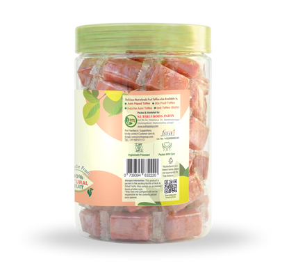 Nutriefoods Pink Guava Toffee | 100% Natural Fruit Candy | Premium Guava Fruit Bar
