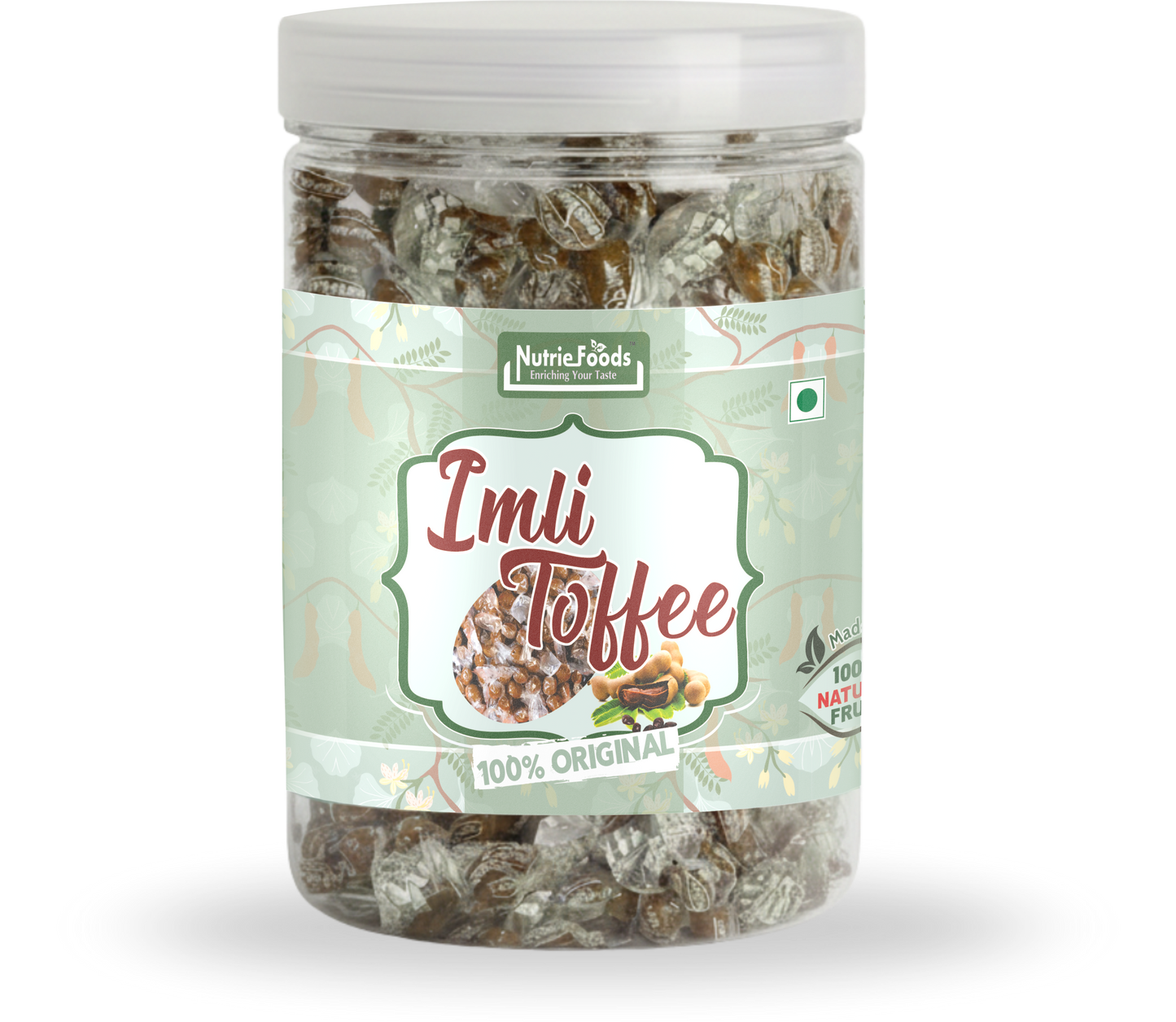 Nutriefoods Imli Toffee (Tamarind Toffee), 100% Natural Product | No Added Additives | Tangy Sweet & Sour Taste (350gm)