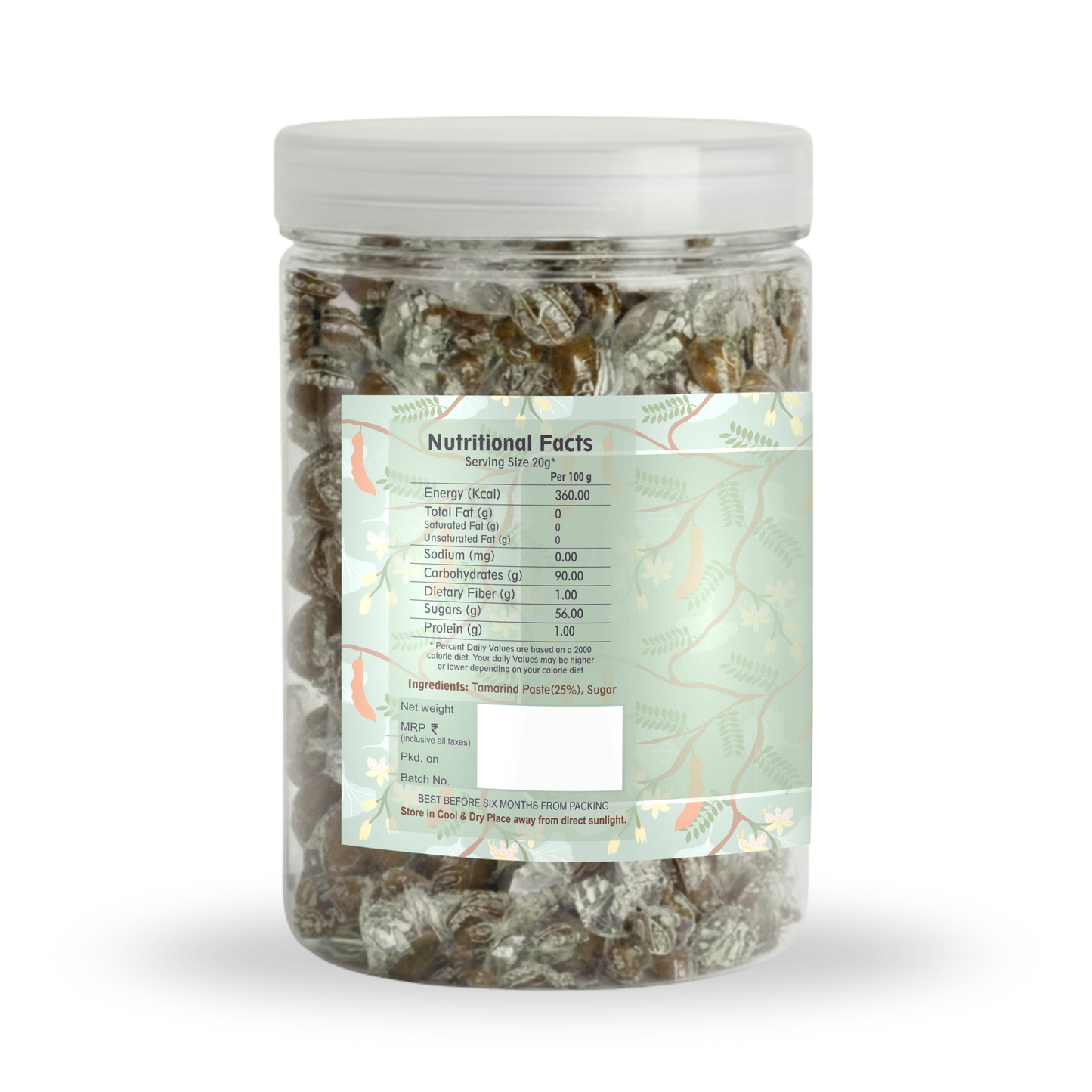 Nutriefoods Imli Toffee (Tamarind Toffee), 100% Natural Product | No Added Additives | Tangy Sweet & Sour Taste (350gm)