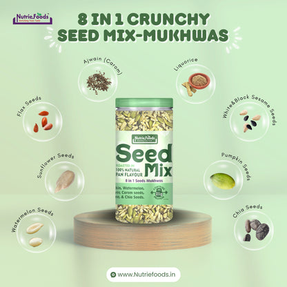 Nutriefoods Nutritious Crunchy 8 in 1 Seed Mix Mukhwas (Mouthfreshner) (180gm)