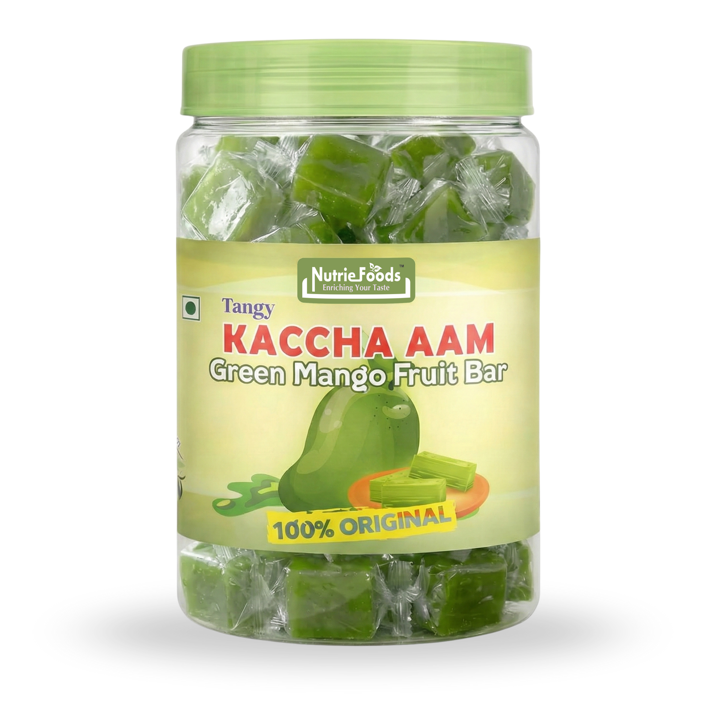 Kaccha Aam Toffee | Green Mango Fruit Bar | 100% Natural Fruit Candy | Premium Raw Mango Toffee