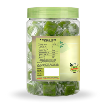 Kaccha Aam Toffee | Green Mango Fruit Bar | 100% Natural Fruit Candy | Premium Raw Mango Toffee