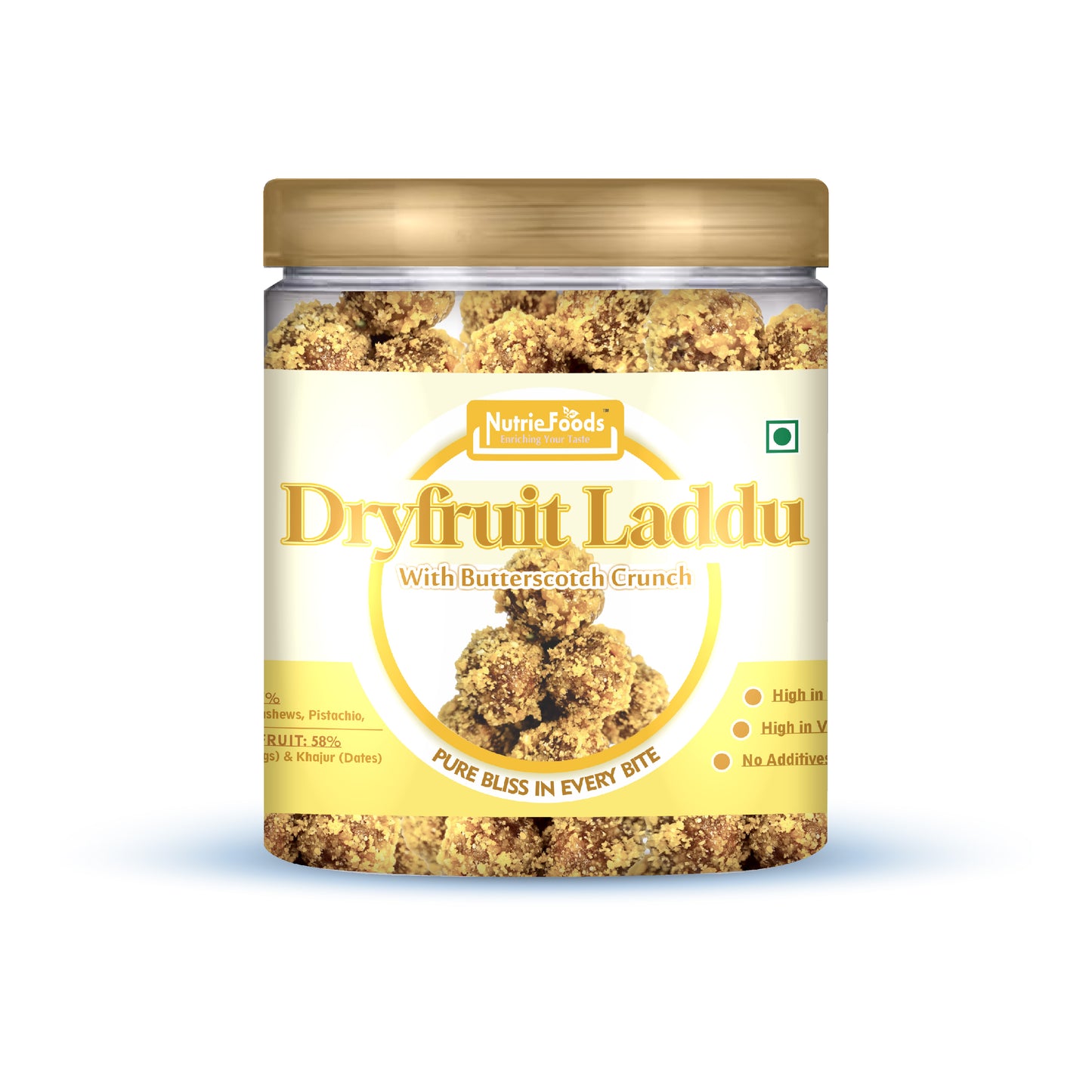 Nutriefoods Dry Fruit Laddu With Anjeer (Figs) And Khajur(Dates) | No Added Sugar (250Gm)