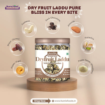 Nutriefoods Dry Fruit Laddu With Anjeer (Figs) And Khajur(Dates) | No Added Sugar (250Gm)