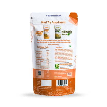 Millet Mix Munch- Peri Peri , Blend of Jowar, Wheat, and Bajra Flakes (100gm)
