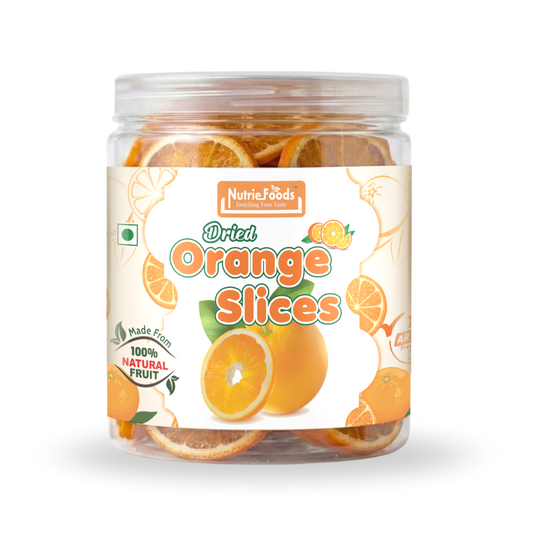 Nutriefoods Premium Dried Orange Slices | Rich in Vitamin C | 100% Natural Orange Bites | No Added Color, Flavors (250gm)