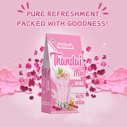 Rose Thandai Mix | Instant Thandai Powder | With Goodness of Nuts and Seeds 200gm