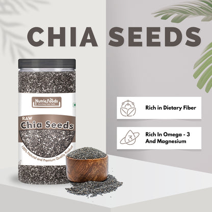 Nutriefoods 100% Raw Premium Pumpkin, Chia, Sunflower, and Flax Seeds Combo (800g)