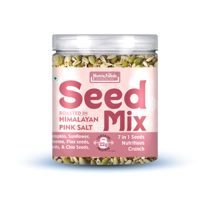 7 in 1 Seed Mix | Roasted in Himalayan Pink Salt | Nutritious, Crunchy & Roasted