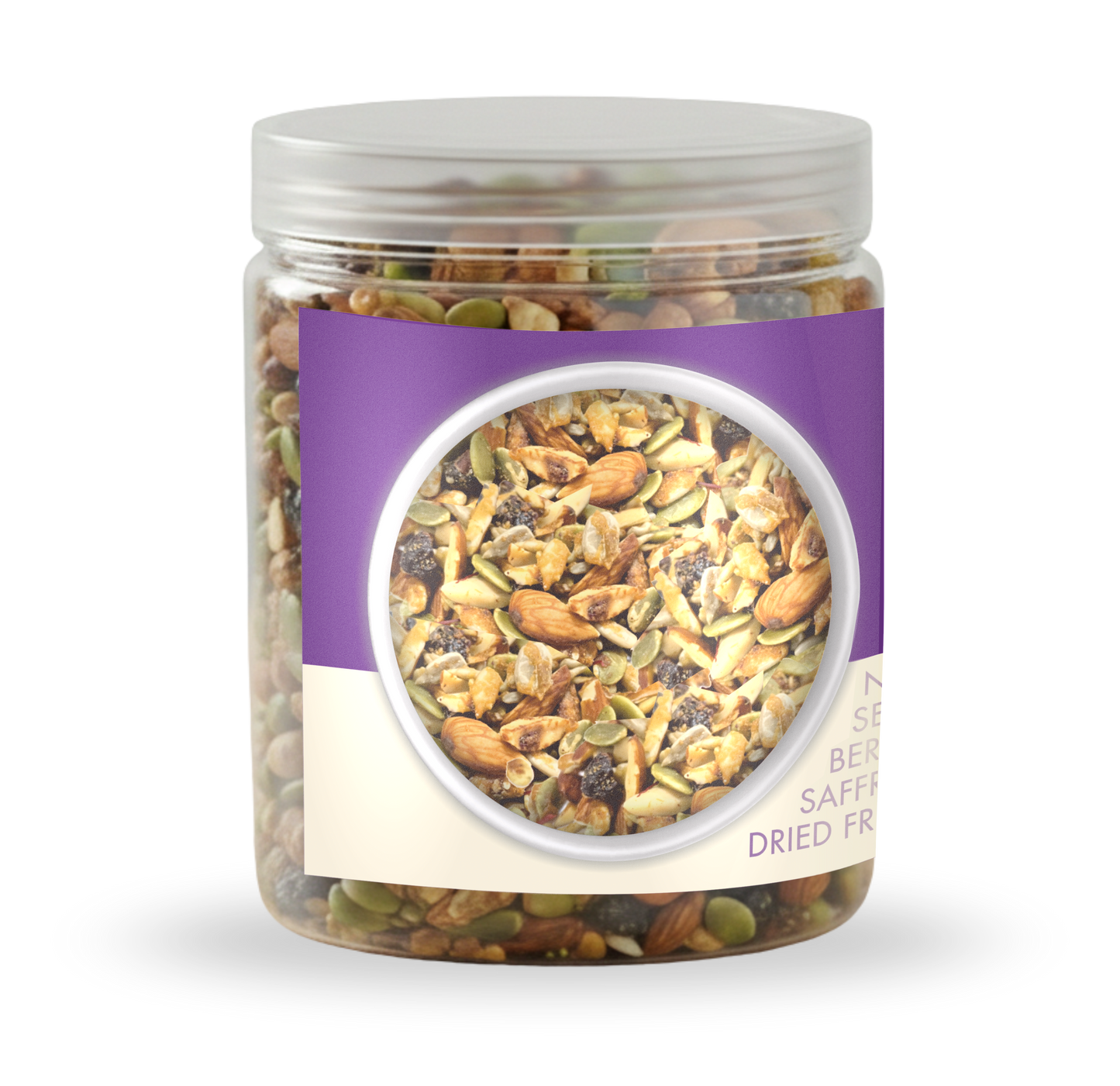 Nutriefoods Super Trail Mix (Mixed Dry Fruits), Roasted in Jaggery and Saffron with Blend of Berries, Dried Fruits, Seeds and Nuts