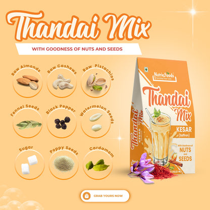 Kesar Thandai Mix | Instant Thandai Powder | With Goodness of Nuts and Seeds 200gm