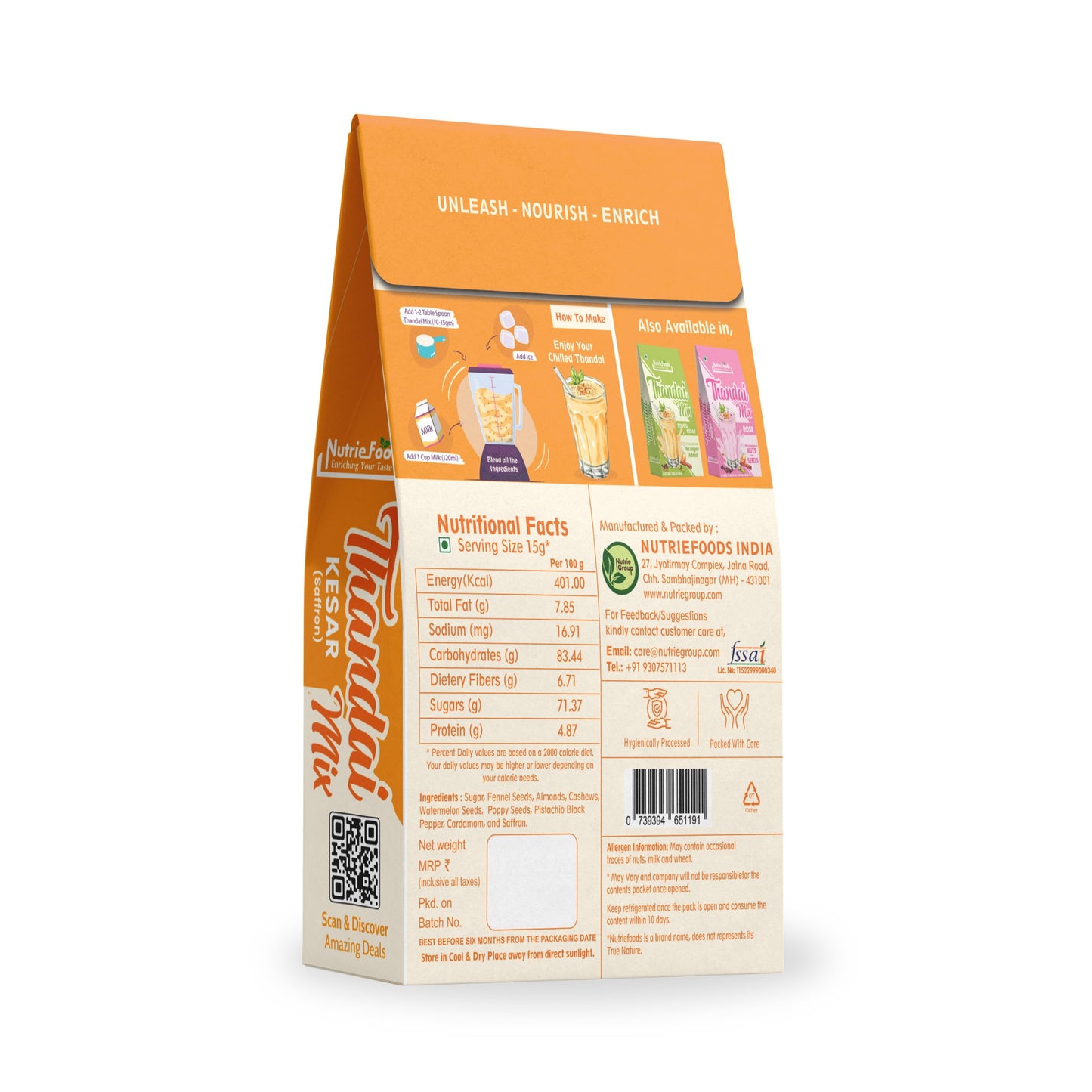 Kesar Thandai Mix | Instant Thandai Powder | With Goodness of Nuts and Seeds 200gm