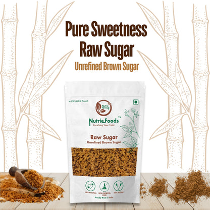 Nutriefoods Dark Brown Raw Sugar | Unrefined, 100% Chemical Free and Natural (1600 gm)