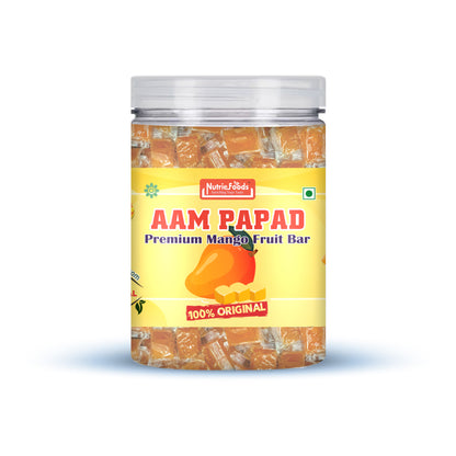 Nutriefoods Aam Papad | 100% Natural Fruit Pulp Candy | Premium Mango Fruit Bar