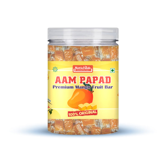 Nutriefoods Aam Papad | 100% Natural Fruit Pulp Candy | Premium Mango Fruit Bar